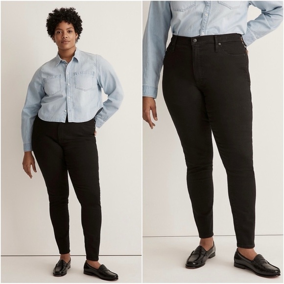 Madewell Jeans 10" High-Rise Skinny Stretch Black 32 NWT New - Picture 1 of 12